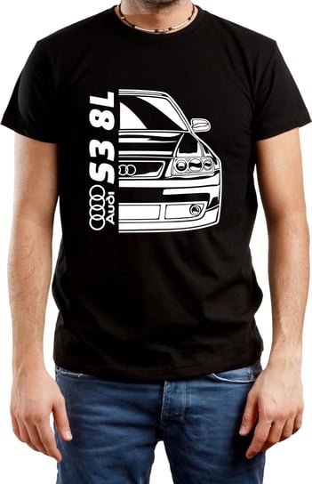 T-SHIRT MĘSKI DLA FANA AUDI S3 A3 S4 S6 S LINE KOSZULKA CZARNA R-XS A564 DonWitold