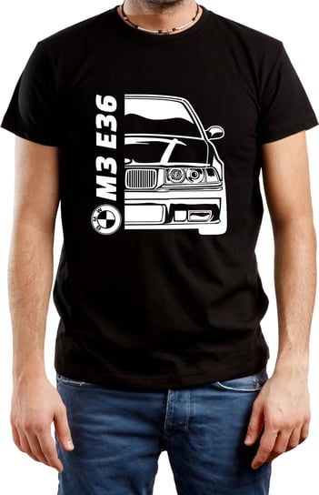 T-SHIRT MĘSKI DLA FANA BMW M3 E36 KOSZULKA CZARNA R-S A563 DonWitold