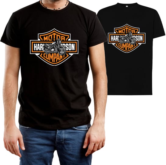 T-SHIRT MĘSKI DLA MOTOCYKLISTY HARLEY DAVIDSON KOSZULKA CZARNA R-M A167 DonWitold