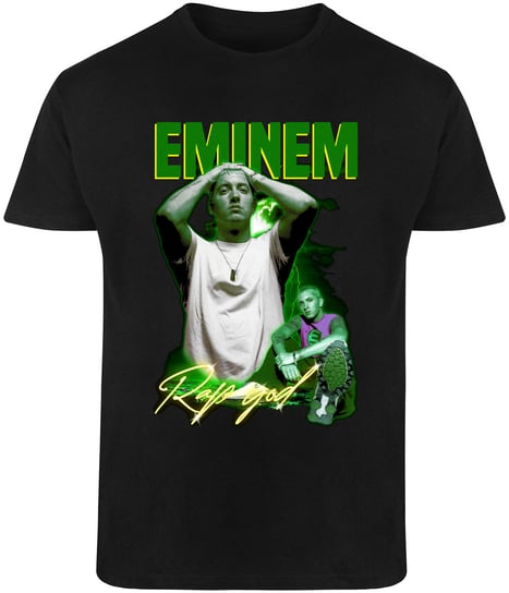 T-SHIRT MĘSKI EMINEM RAP STREETWEAR HIP HOP KOSZULKA CZARNA R-L A611 DonWitold