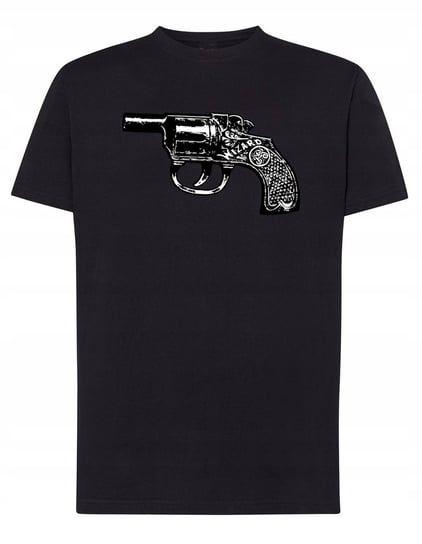 T-Shirt męski fajny nadruk REWOLWER PISTOLET R.5XL Inna marka