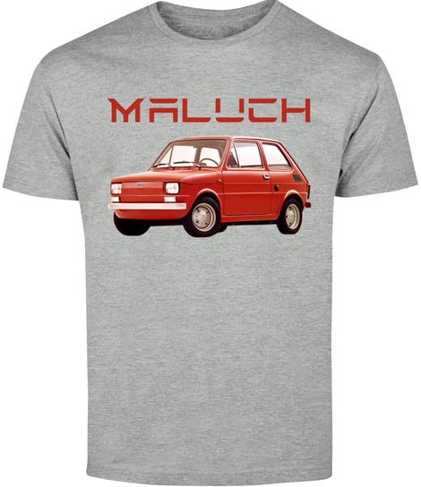 T-SHIRT MĘSKI FIAT 126P MALUCH MOTORYZACYJNA KOSZULKA SZARA R-3XL A534 DonWitold