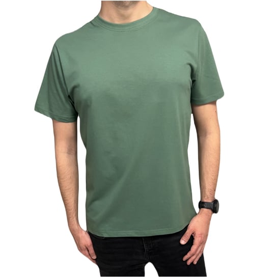 T-shirt męski gładki koszulka khaki XL Moraj