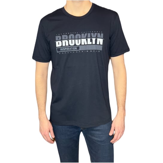 T-shirt męski granatowy krótki rękaw Brooklyn XXL ENEMI