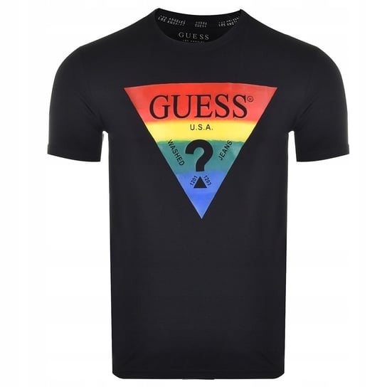 T-shirt Męski GUESS Logo M0BI99 J1300 Czarny GUESS