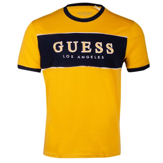 T-shirt Męski GUESS M1RI28 J1311 Żółty GUESS