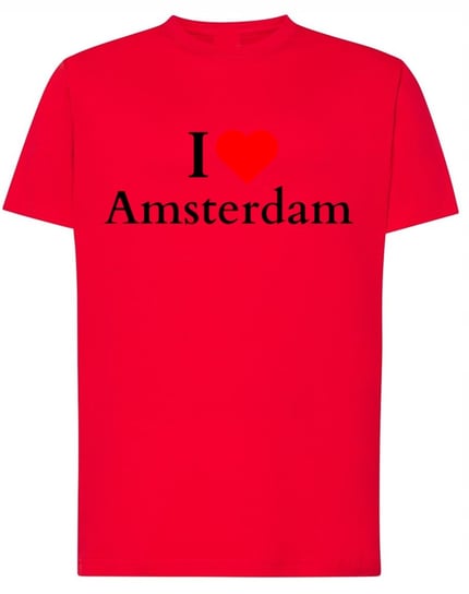 T-Shirt męski I Love Amsterdam Holandia Upominek r.L Inna marka