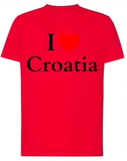 T-Shirt męski I Love Croatia Kocham Chorwacje Prezent r.4XL Inna marka