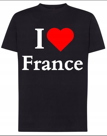 T-Shirt męski I Love France Kocham Francje Prezent r.M Inna marka