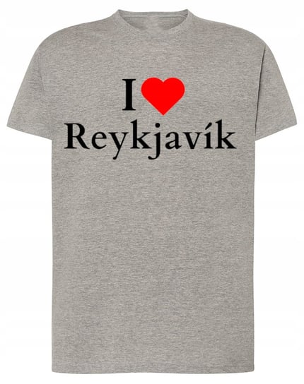 T-Shirt męski I Love Reykjavik Islandia Stolica Prezent r.L Inna marka