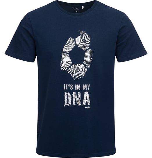 T-shirt męski Koszulka męska bawełniany granatowa XL Piłkarskie DNA Endo Endo