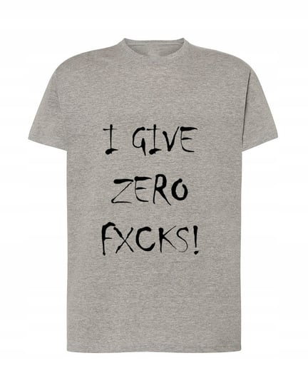 T-SHIRT MĘSKI LOGO I GIVE ZERO FCK r.XL Inna marka