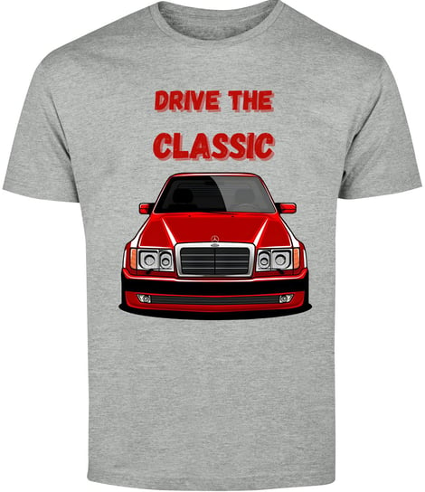 T-SHIRT MĘSKI MERCEDES W124 190 MOTORYZACYJNA KOSZULKA SZARA R-XS A133 DonWitold