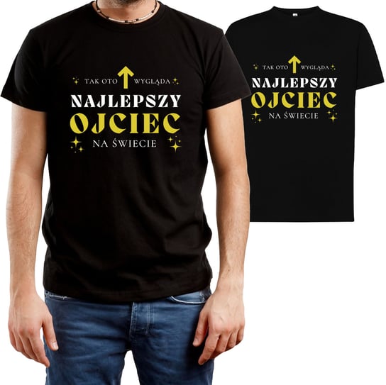 T-SHIRT MĘSKI NA DZIEŃ OJCA PREZENT DLA TATY KOSZULKA CZARNA R-M A640 DonWitold