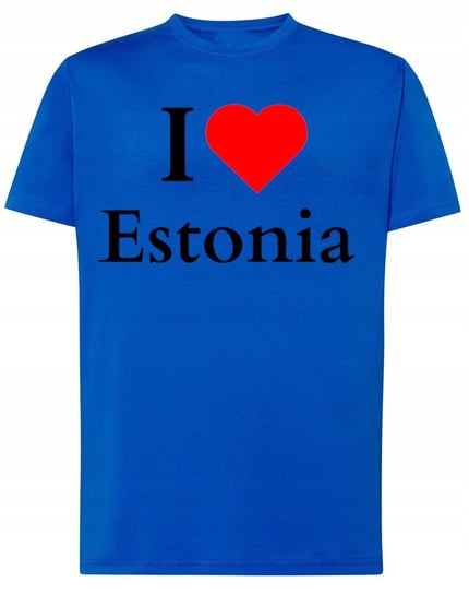 T-Shirt męski nadruk I Love Estonia Europa Prezent r.M Inna marka