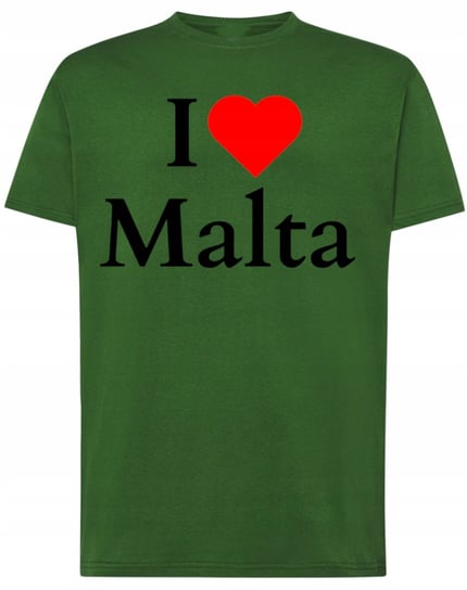 T-Shirt męski nadruk I Love Malta Kocham Malte Europa r.L Inna marka