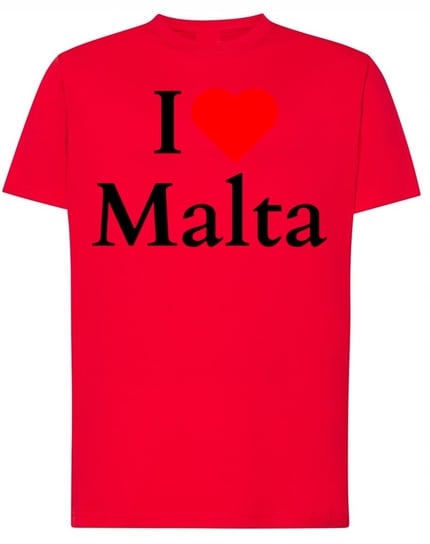 T-Shirt męski nadruk I Love Malta Kocham Malte Europa r.S Inna marka