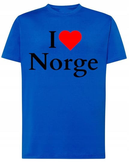 T-Shirt męski nadruk I Love Norge Kocham Norwegie r.L Inna marka