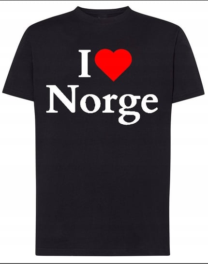 T-Shirt męski nadruk I Love Norge Kocham Norwegie r.M Inna marka