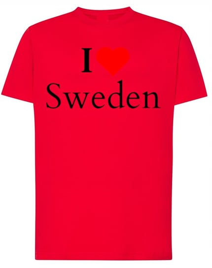 T-Shirt męski nadruk I Love Sweden Kocham Szwecje Skandynawia r.XS Inna marka