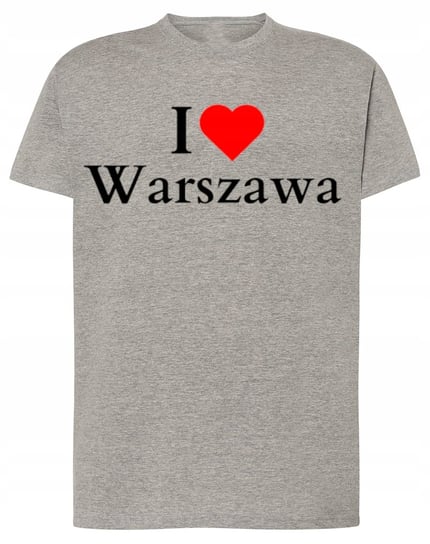 T-Shirt męski nadruk I Love Warszawa Kocham Warszawe Upominek r.M Inna marka