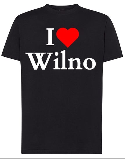 T-Shirt męski nadruk I Love Wilno Litwa Stolica Miłość r.L Inna marka