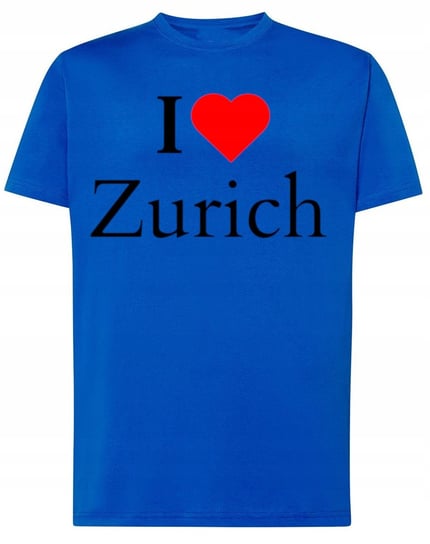 T-Shirt męski nadruk I Love Zurich Kocham Zurych Szwajcaria r.M Inna marka