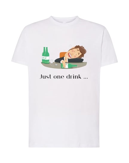 T-Shirt męski nadruk just one drink Rozm.4XL Inna marka