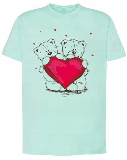 T-Shirt męski nadruk Misie Miłość r.S Inna marka