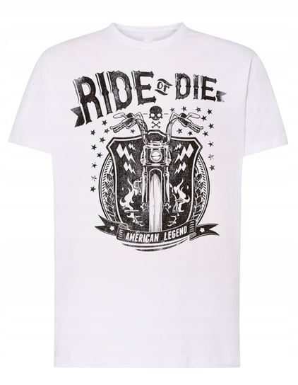 T-Shirt męski nadruk MOTOCYKL Ride or Die r.S Inna marka