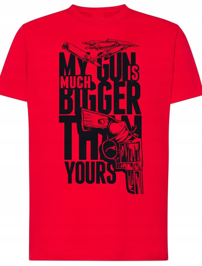 T-Shirt męski nadruk My Gun is Bigger R.3XL Inna marka