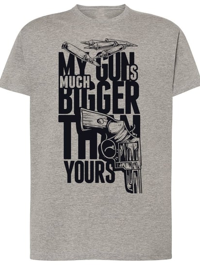 T-Shirt męski nadruk My Gun is Bigger R.3XL Inna marka