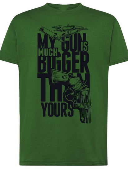 T-Shirt męski nadruk My Gun is Bigger R.5XL Inna marka