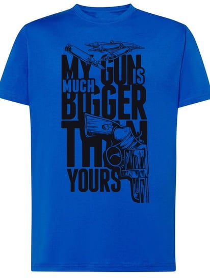 T-Shirt męski nadruk My Gun is Bigger R.XXL Inna marka