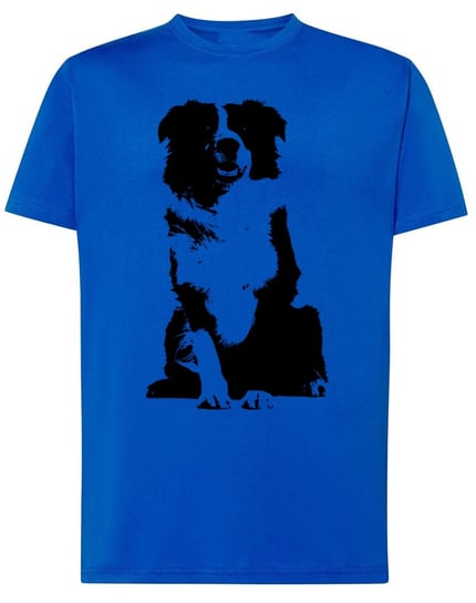 T-Shirt męski nadruk pies Border Collie r.L Inna marka