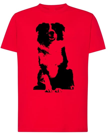 T-Shirt męski nadruk pies Border Collie r.L Inna marka