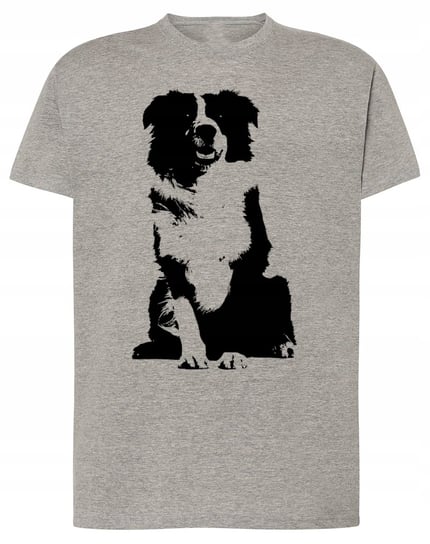 T-Shirt męski nadruk pies Border Collie r.M Inna marka