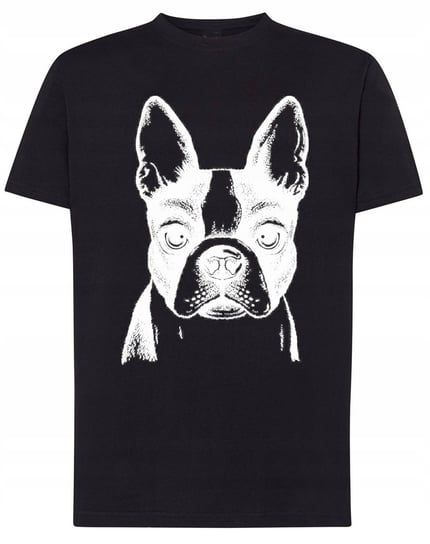 T-Shirt męski nadruk pies Boston Terrier r.S Inna marka