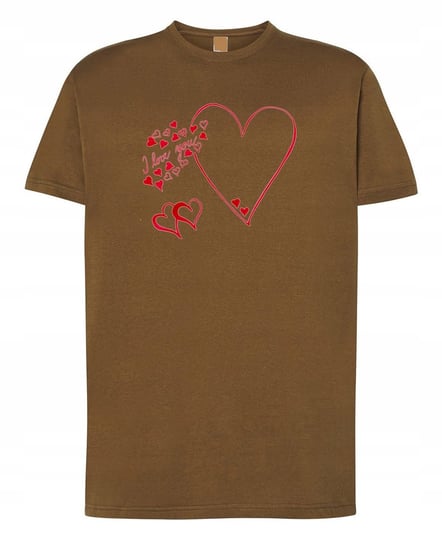 T-Shirt męski nadruk Serce Serca I love YOU r.XXL Inna marka