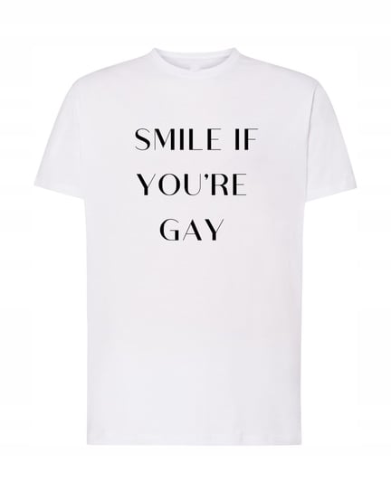 T-Shirt męski nadruk smile if you're gay Rozm.XL Inna marka
