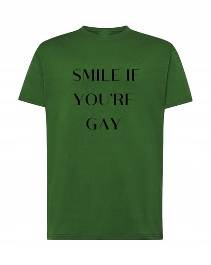 T-Shirt męski nadruk smile if you're gay Rozm.XL Inna marka