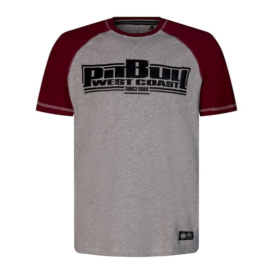 T-shirt męski Pitbull Boxing szaro-bordowy 211042154605 XL Pitbull West Coast