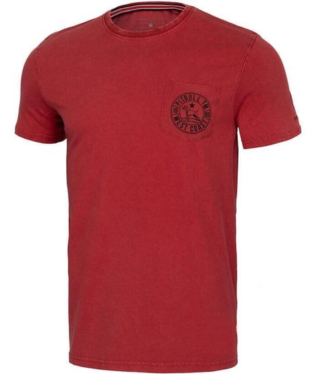 T-shirt męski Pitbull Circle Dog czerwony 211021520001 L Pitbull West Coast