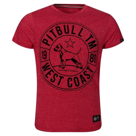 T-shirt męski Pitbull Custom Fit Circle Dog czerwony 219308451003 L Pitbull West Coast