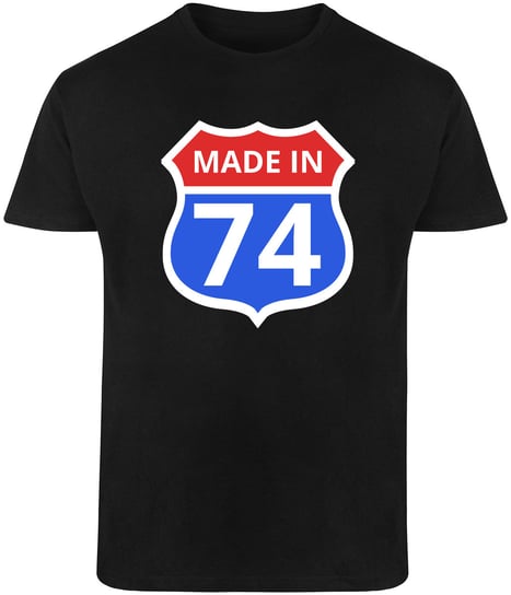 T-SHIRT MĘSKI PREZENT 50 URODZINY ROUTE 66 KOSZULKA CZARNA R-XXL A708 DonWitold