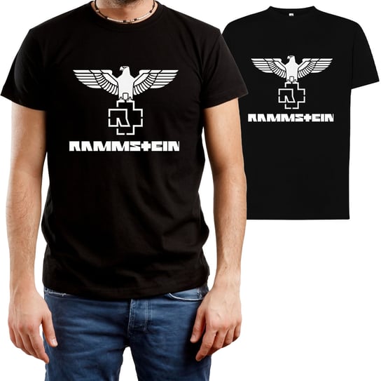 T-SHIRT MĘSKI RAMMSTEIN DLA FANA Z NADRUKIEM KOSZULKA CZARNA R-M A529 DonWitold