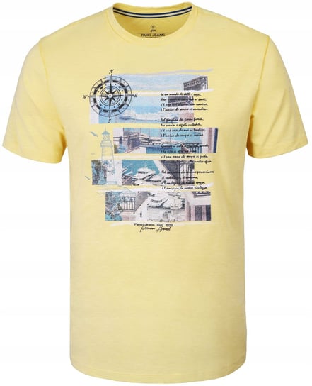 T-SHIRT Męski SAMARI Koszulka z Nadrukiem ŻÓŁTA Bawełniana 3XL Pako Jeans Pako Jeans