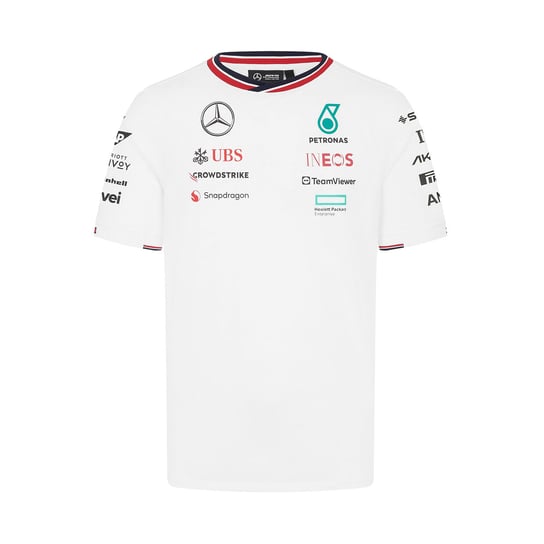 T-shirt męski Team biały zespołu Formuły 1 Mercedes AMG Petronas Motorsport z kolekcji 2024 Inna marka