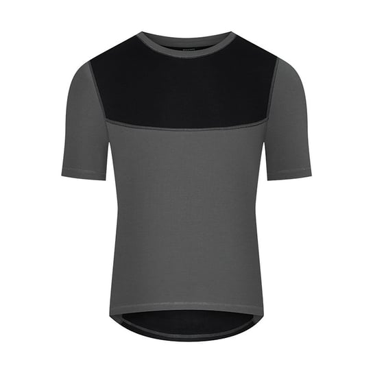 T-shirt męski termiczny Merino Wool grafitowo-czarny, rozmiar L Woolmed