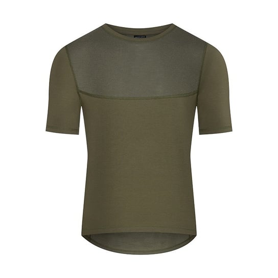 T-shirt męski termiczny Merino Wool khaki, rozmiar S Woolmed